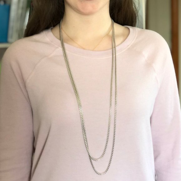David Yurman Jewelry - David Yurman 72" silver chain with 14K gold tag